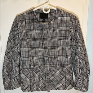 Banana Republic Women's Monochrome Checkered Blazer